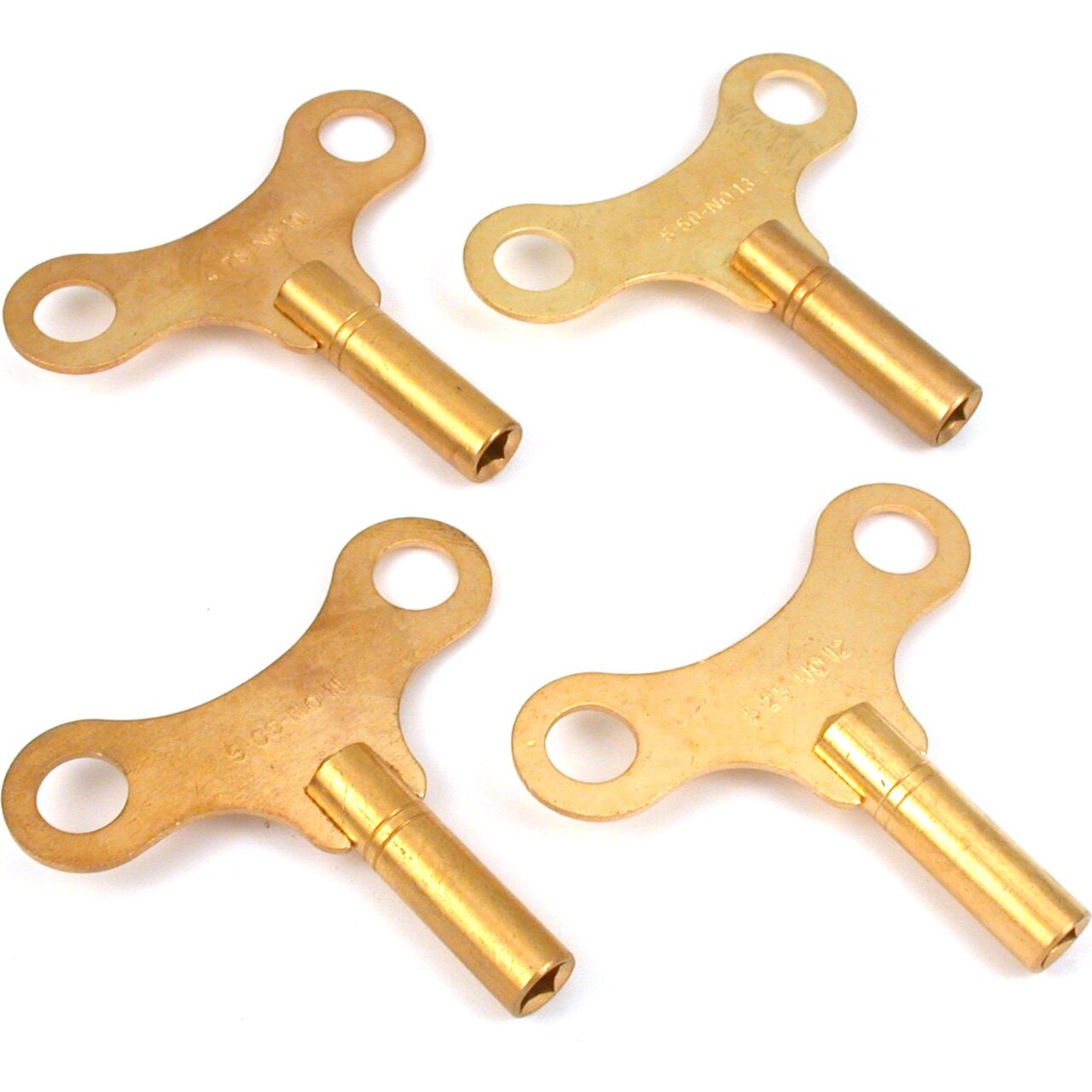 Brass Clock Key Mainspring Winding Sz 10-13 4.75-5.5mm